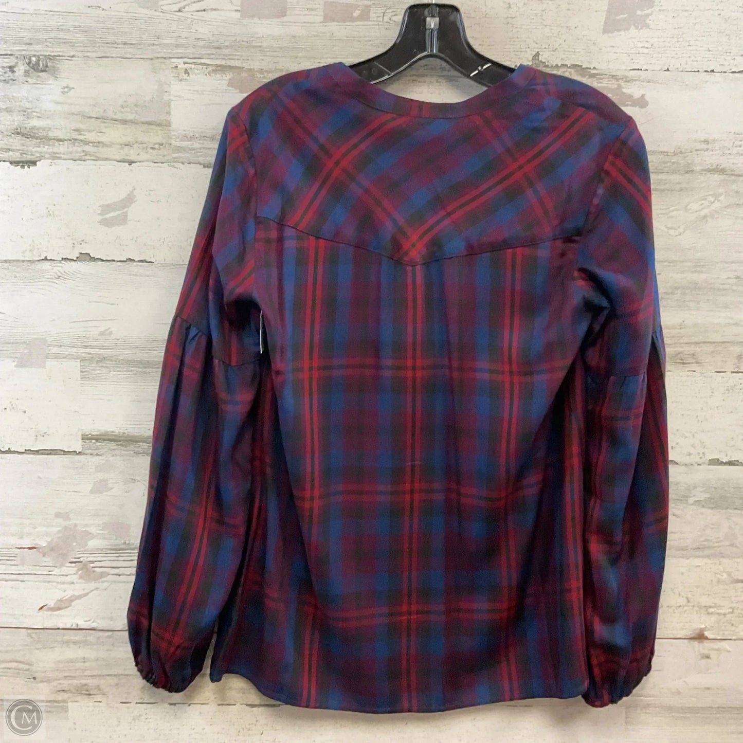 Blouse Long Sleeve By Cabi In Purple, Size: Xs