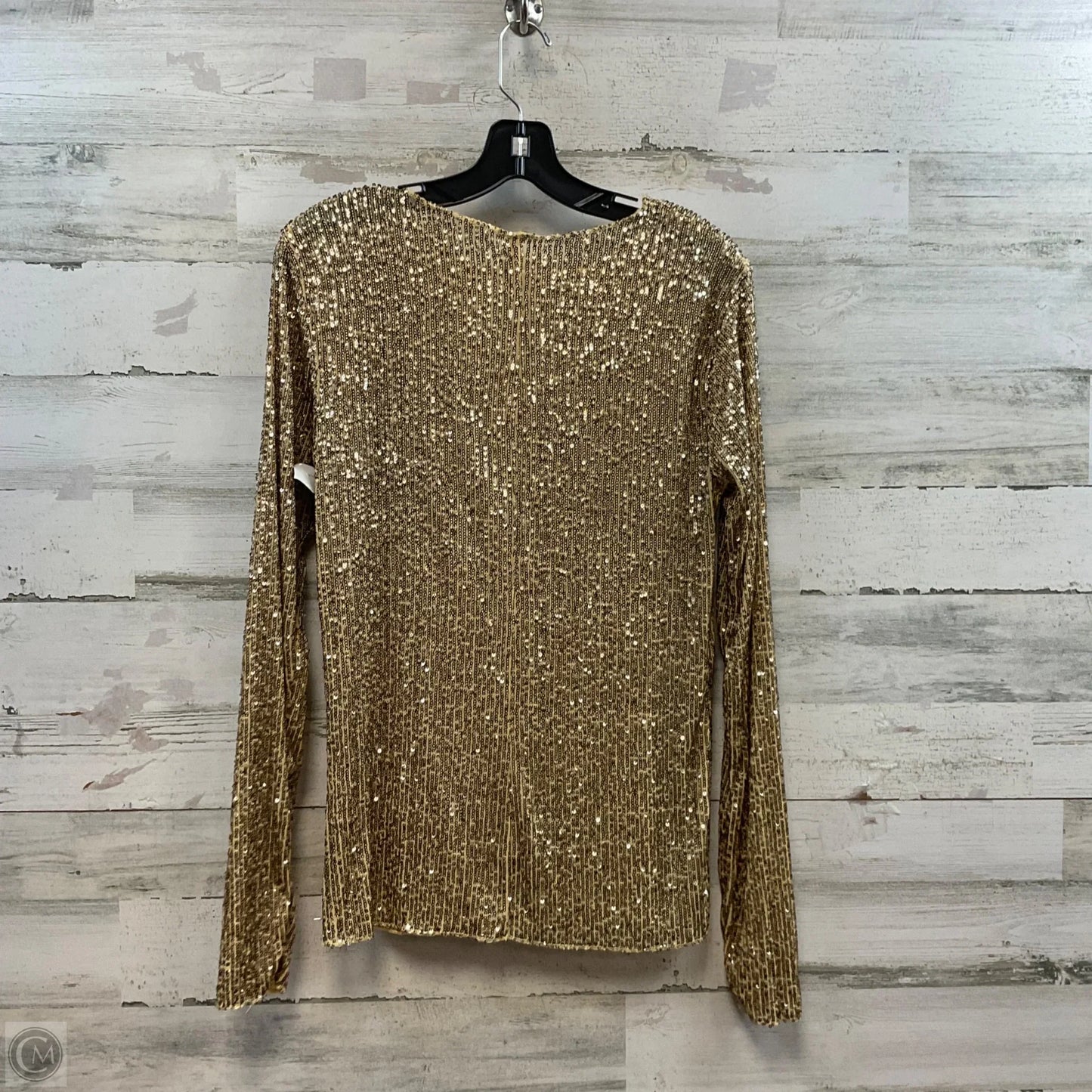 Blouse Long Sleeve By Free People In Gold, Size: M