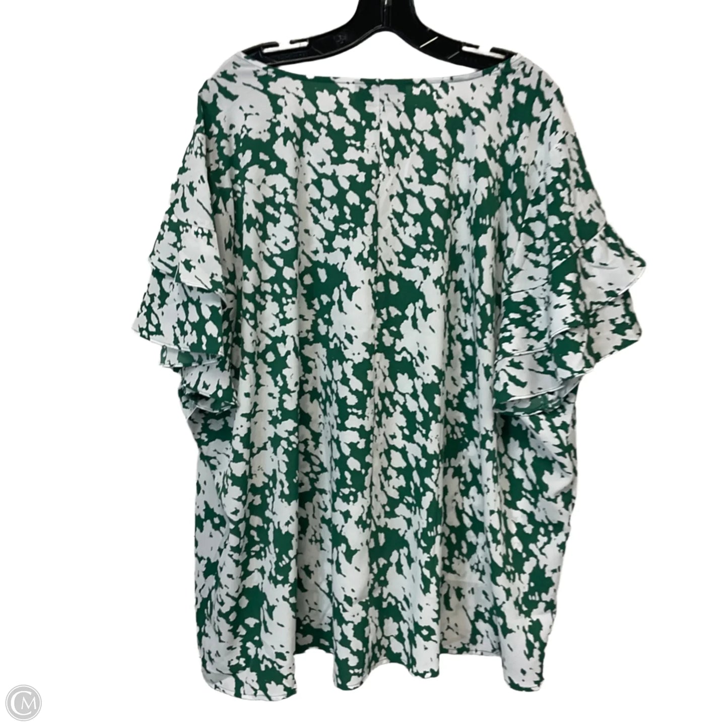 Blouse Short Sleeve By Lane Bryant In Green, Size: 4x