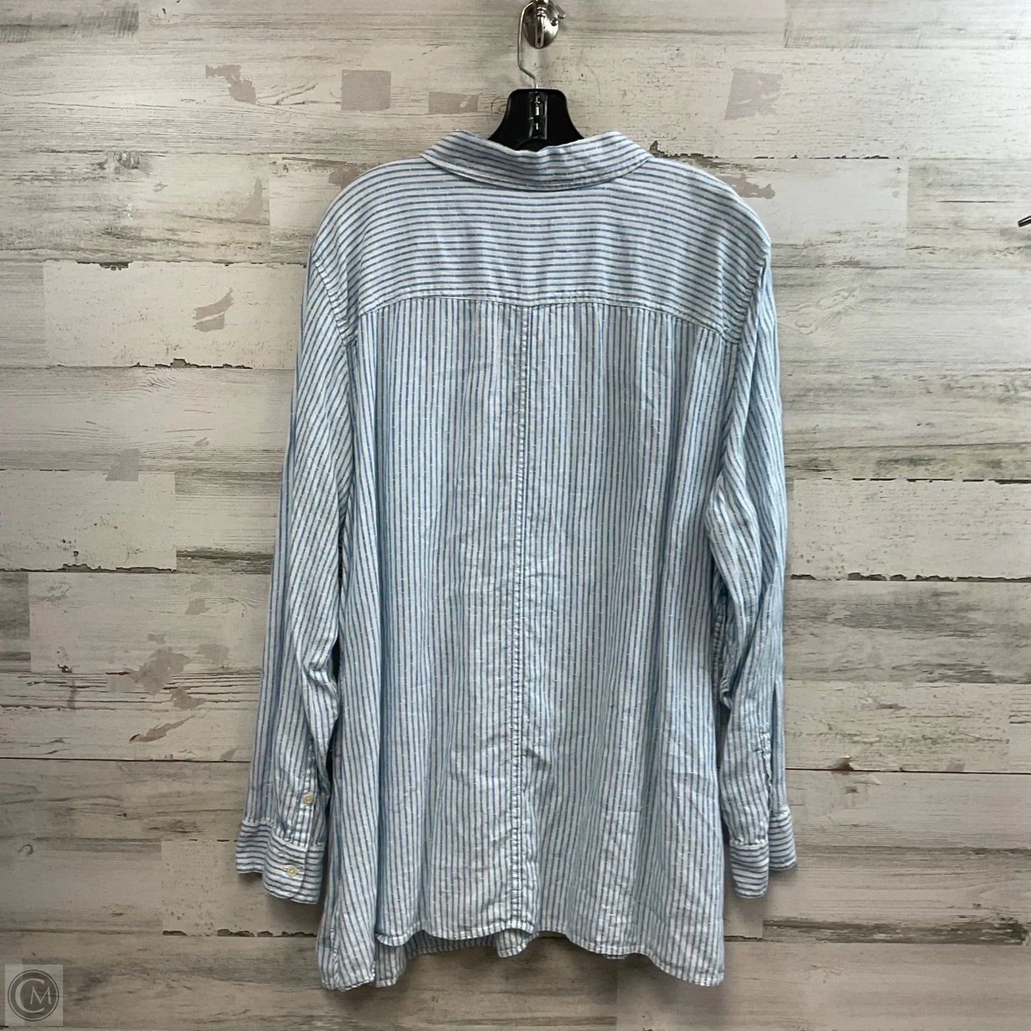 Blouse Long Sleeve By Talbots In Blue, Size: 3x