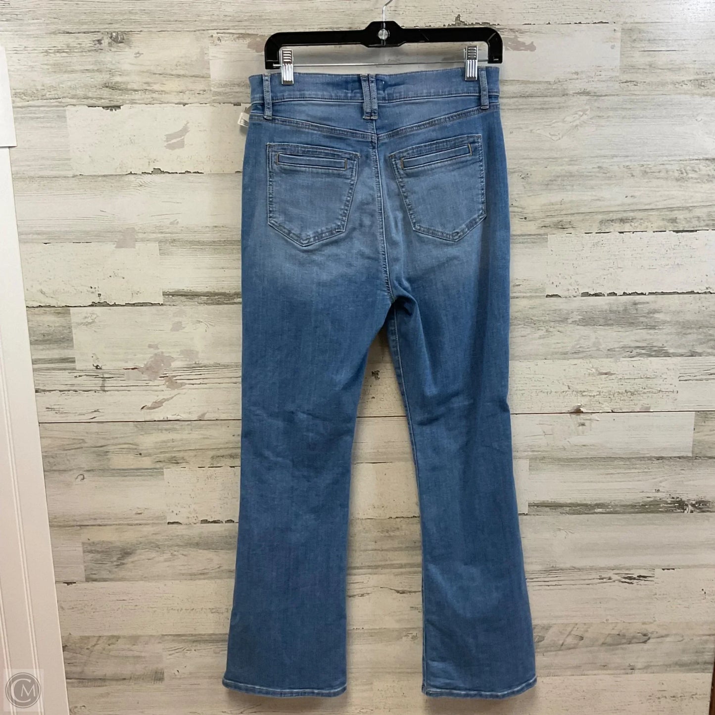 Jeans Flared By Loft In Blue Denim, Size: 10