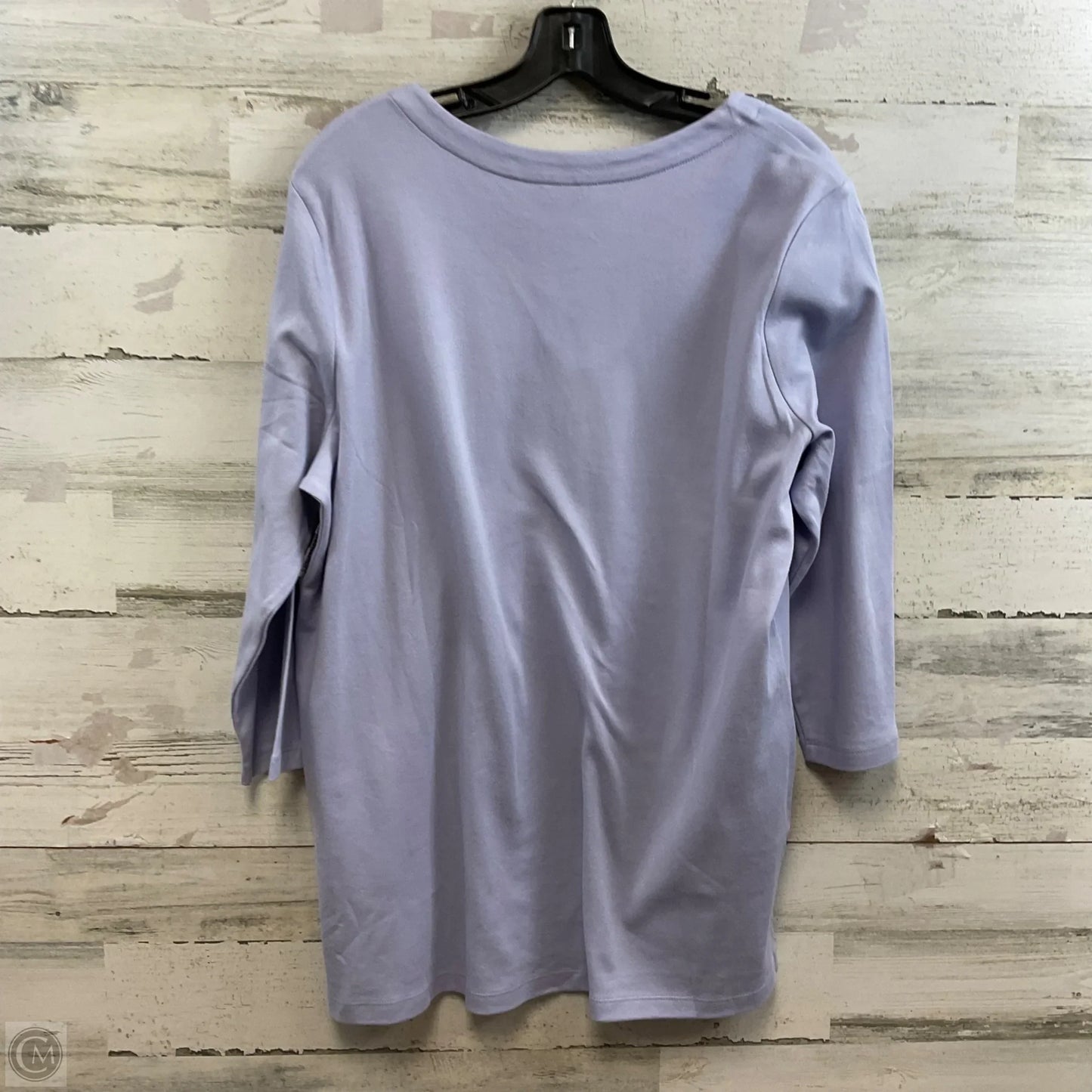 Top 3/4 Sleeve Basic By Orvis In Purple, Size: L