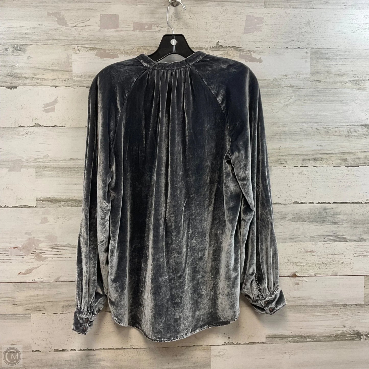 Blouse Long Sleeve By Pilcro In Grey, Size: M