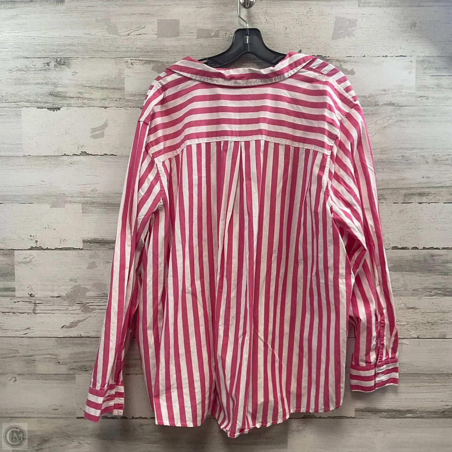 Blouse Long Sleeve By Maurices In Pink, Size: 3x