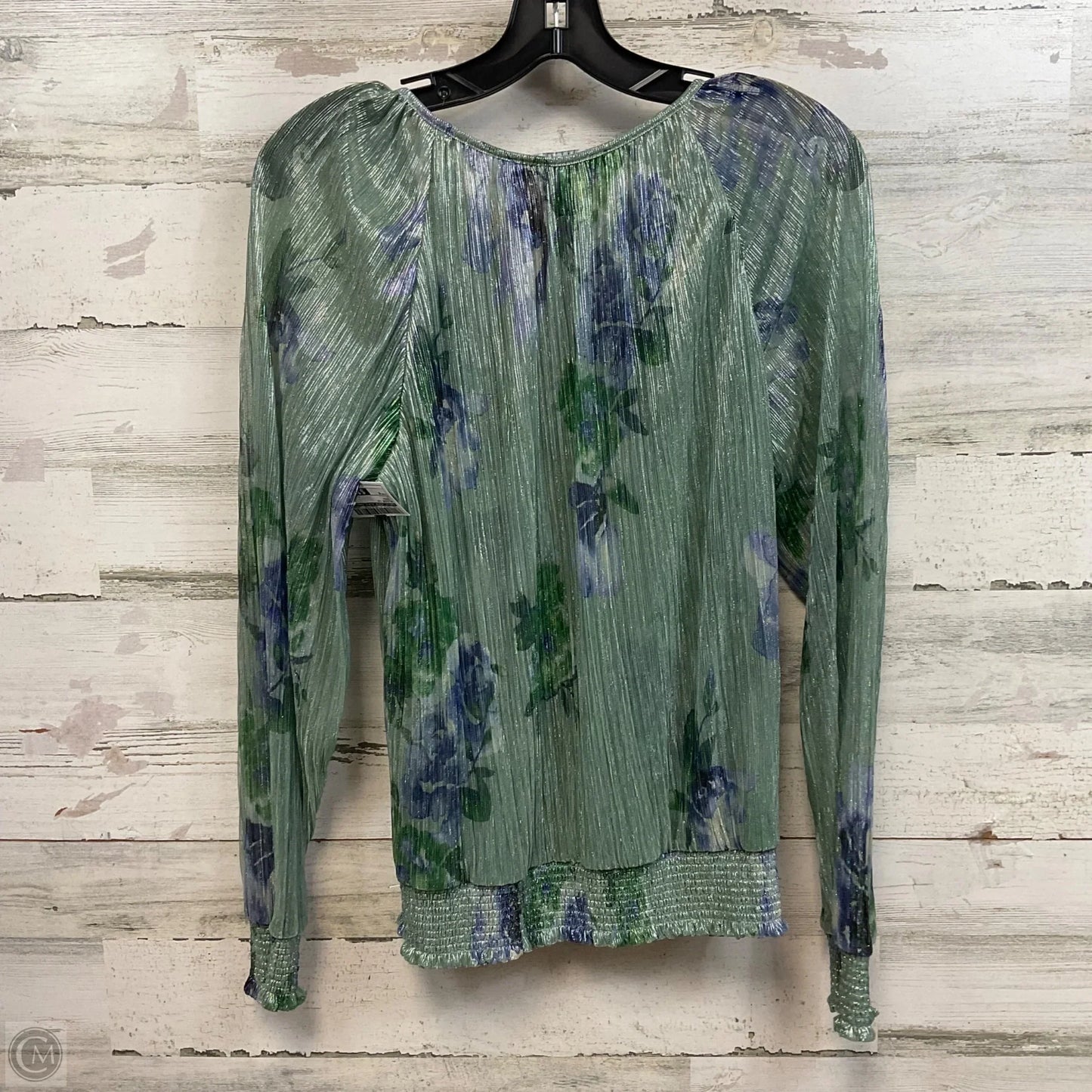 Blouse Long Sleeve By White House Black Market In Green, Size: M