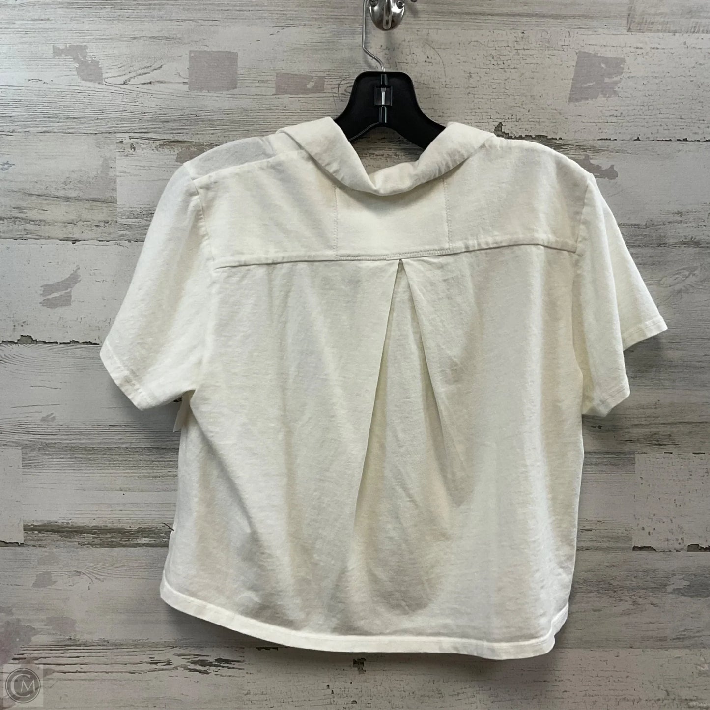 Blouse Short Sleeve By PEOPLE OF LEISURE In Cream, Size: S