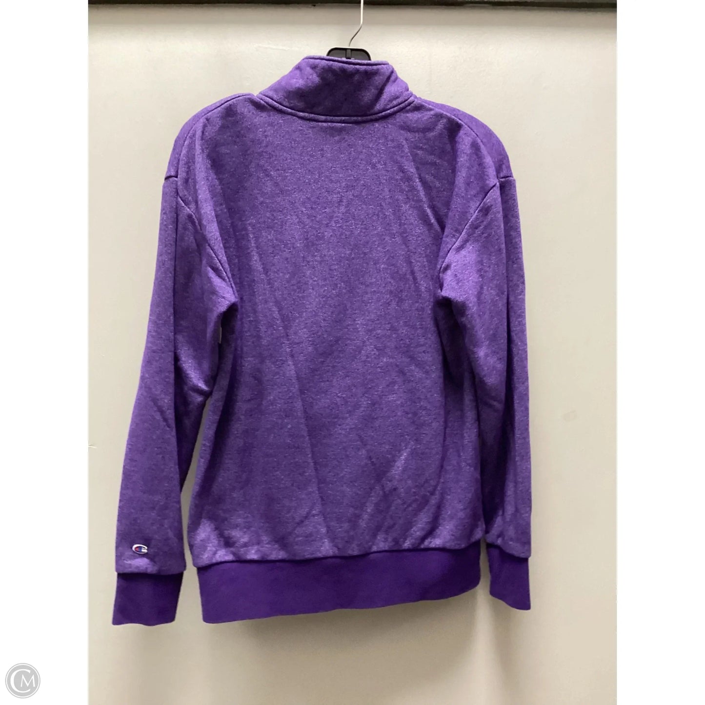 Athletic Top Long Sleeve Collar By Champion In Purple, Size: S