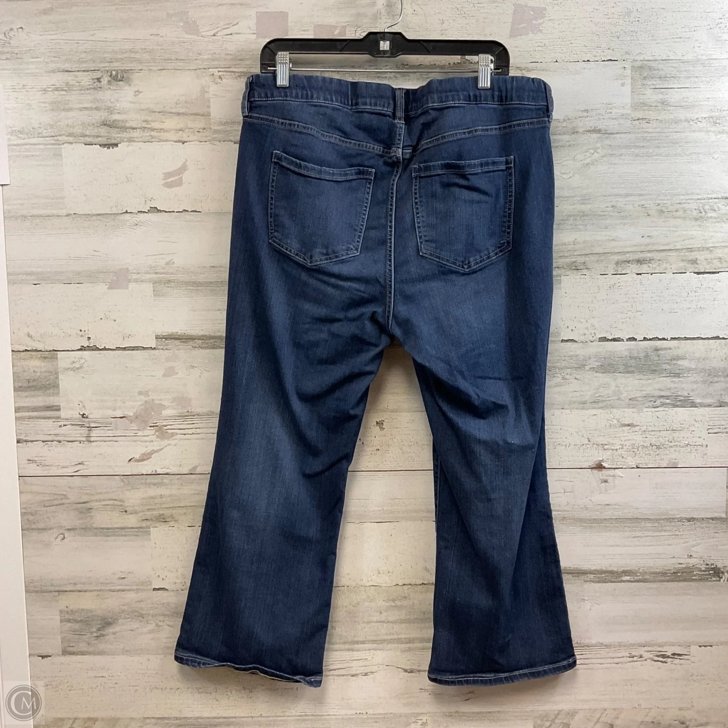 Jeans Cropped By Liverpool In Blue Denim, Size: 16
