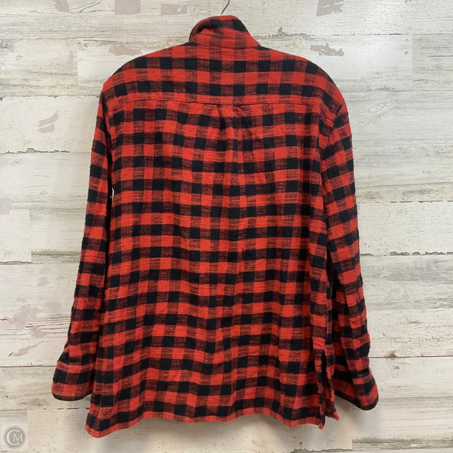 Top Long Sleeve By Madewell In Red, Size: M