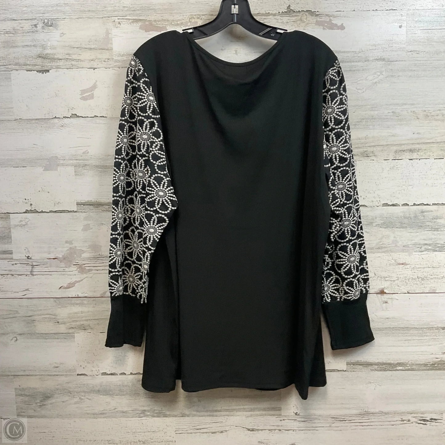 Top Long Sleeve By Southern Stitch In Black, Size: 3x