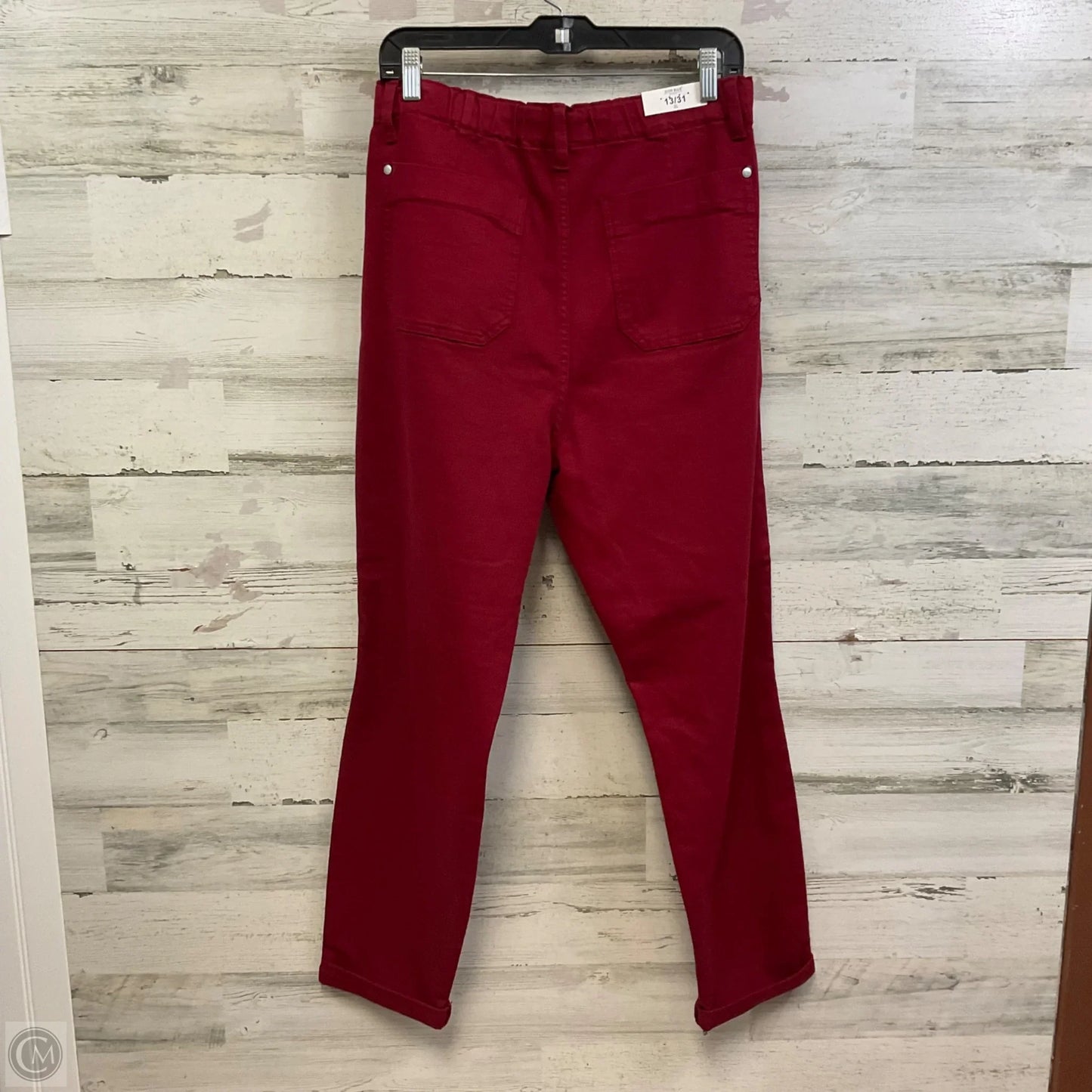 Jeans Straight By Judy Blue In Red Denim, Size: 12