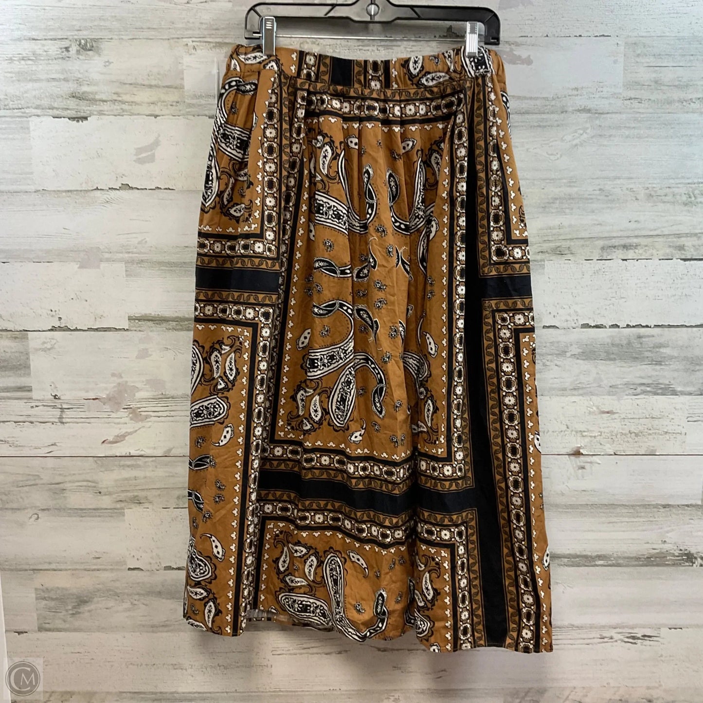 Skirt Midi By Halogen In Brown, Size: L