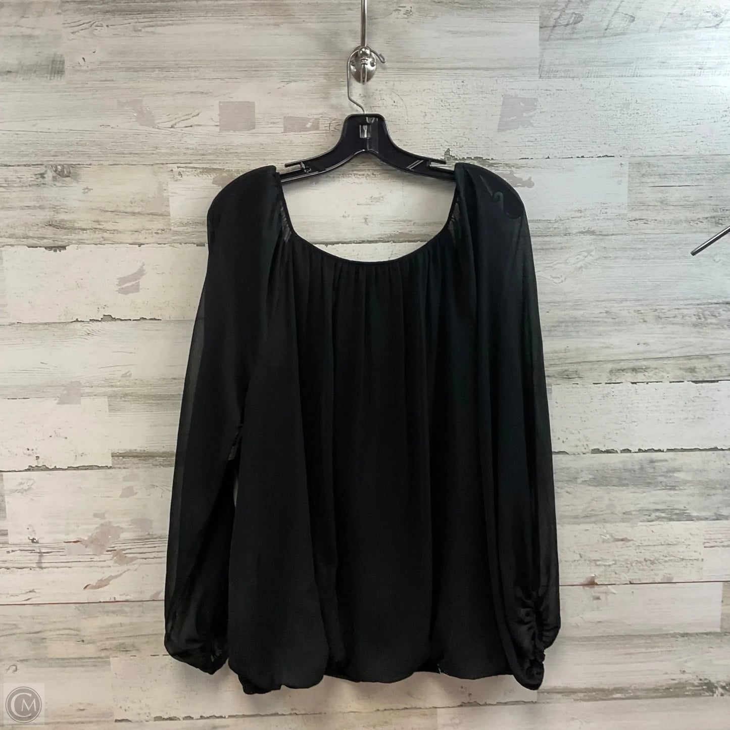 Blouse Long Sleeve By Alyx In Black, Size: 2x