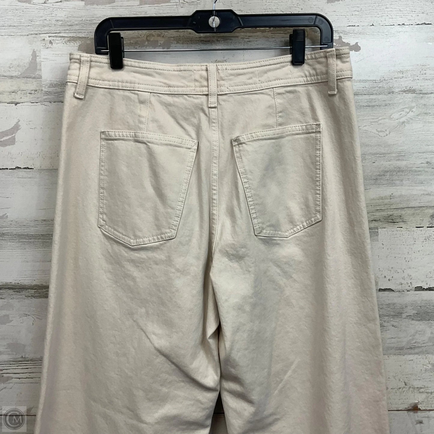 Jeans Wide Leg By Universal Thread In Cream Denim, Size: 12