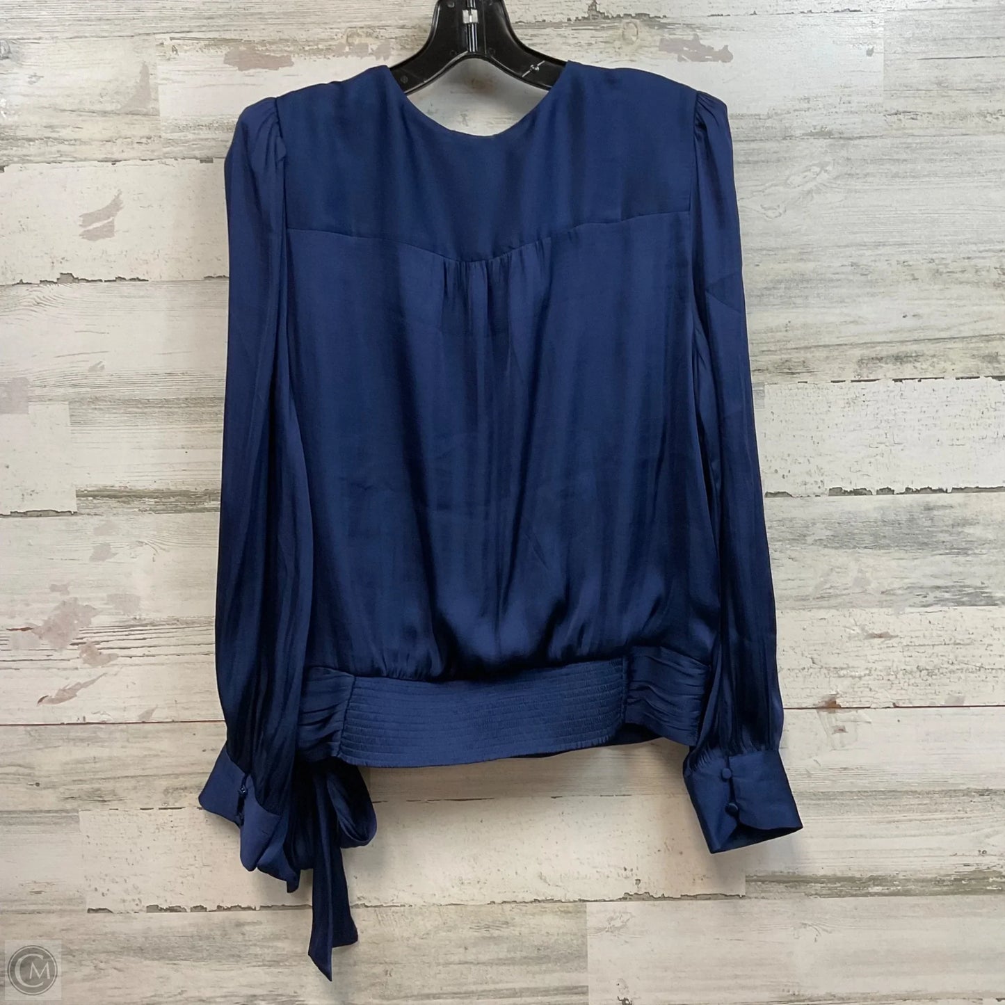 Blouse Long Sleeve By Banana Republic In Blue, Size: M