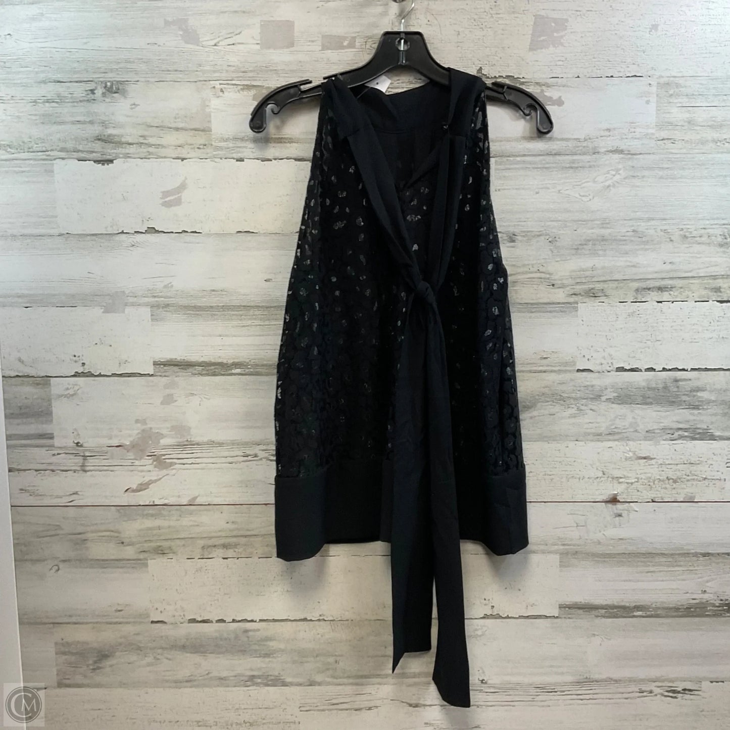 Blouse Sleeveless By Ann Taylor In Black, Size: M