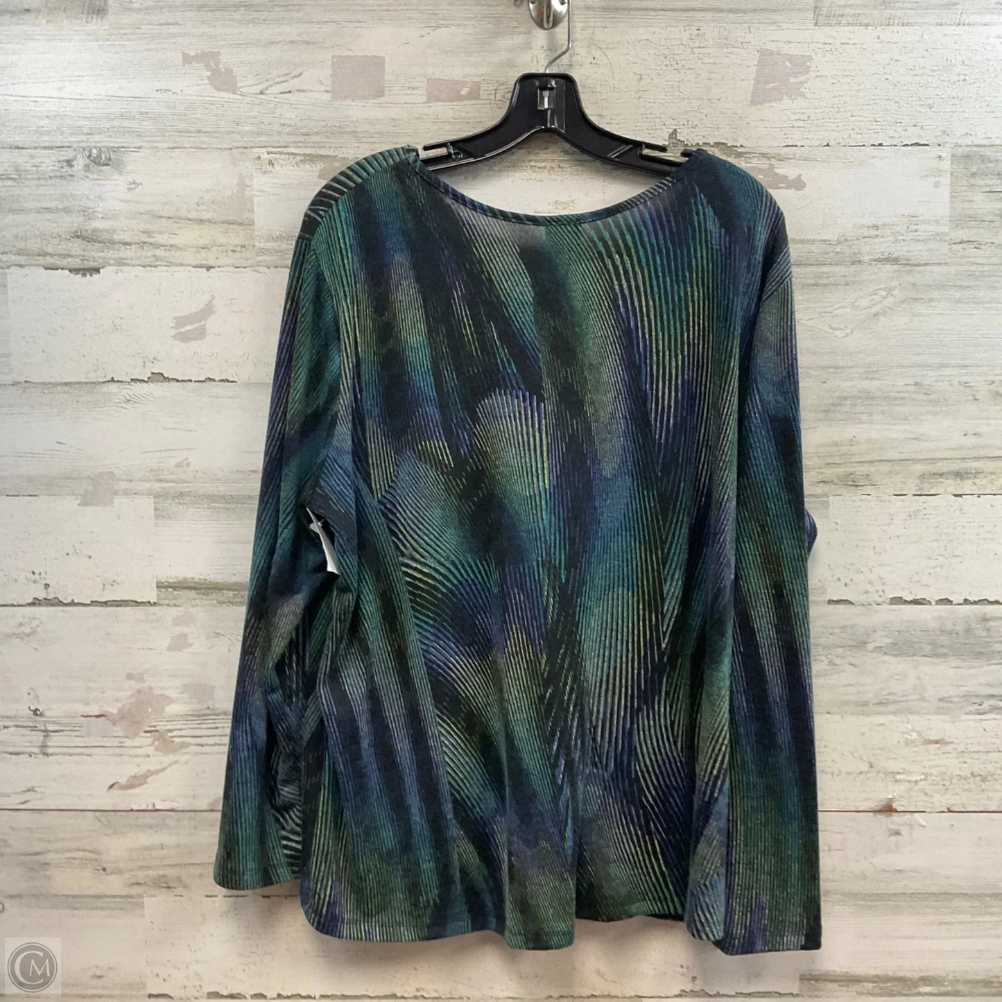 Top Long Sleeve Basic By Clara Sun Woo In Blue, Size: 1x