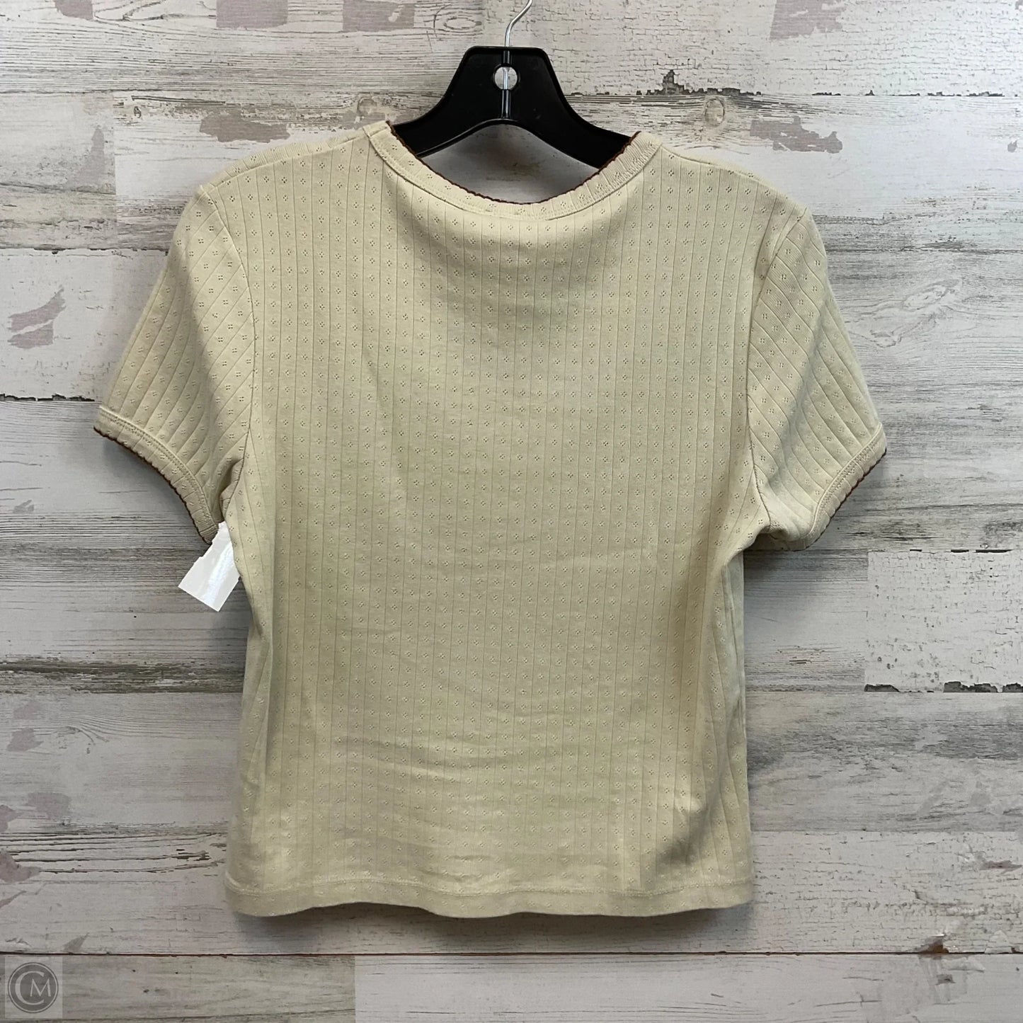 Top Short Sleeve By Free People In Brown, Size: L