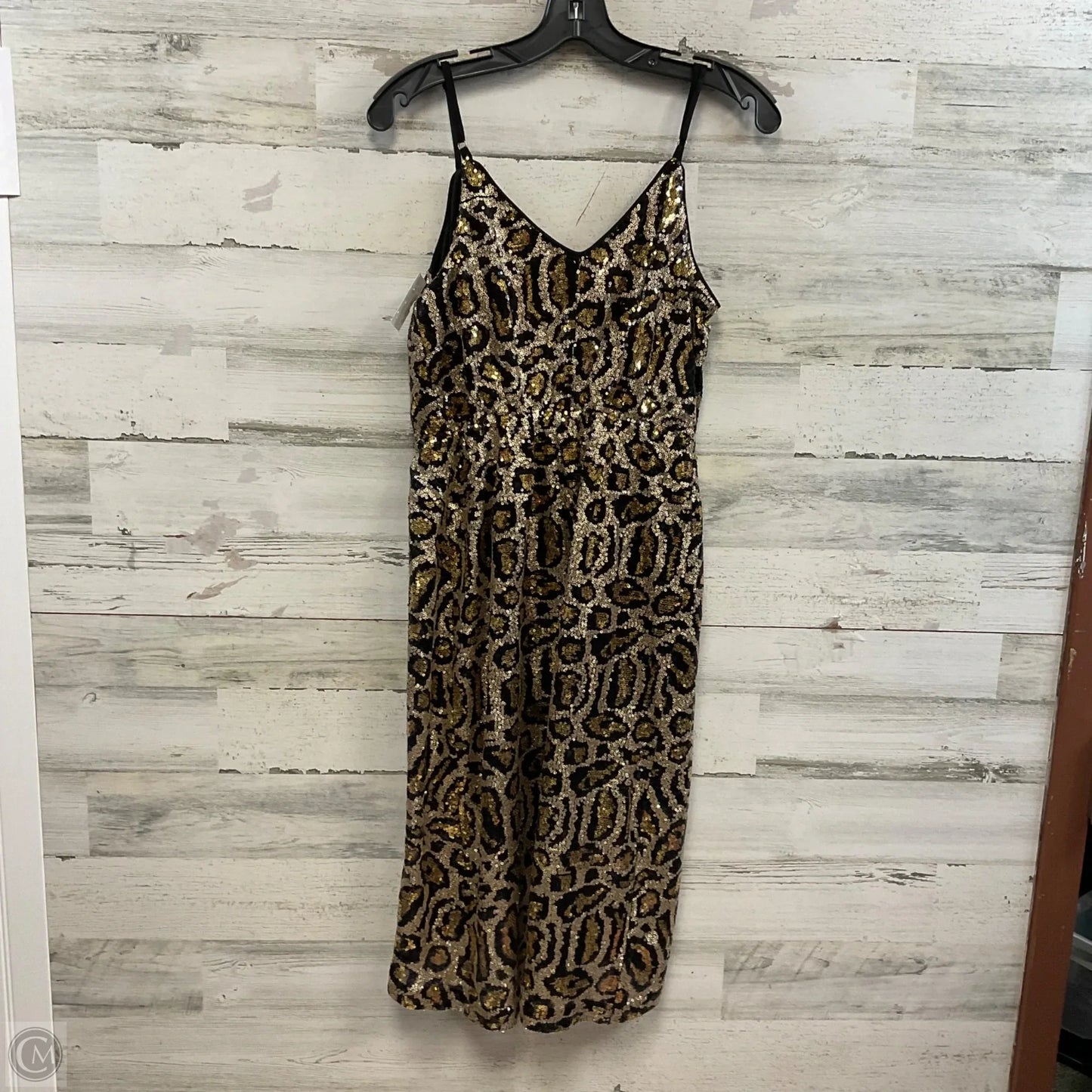 Dress Party Short By Joa In Black & Gold, Size: S