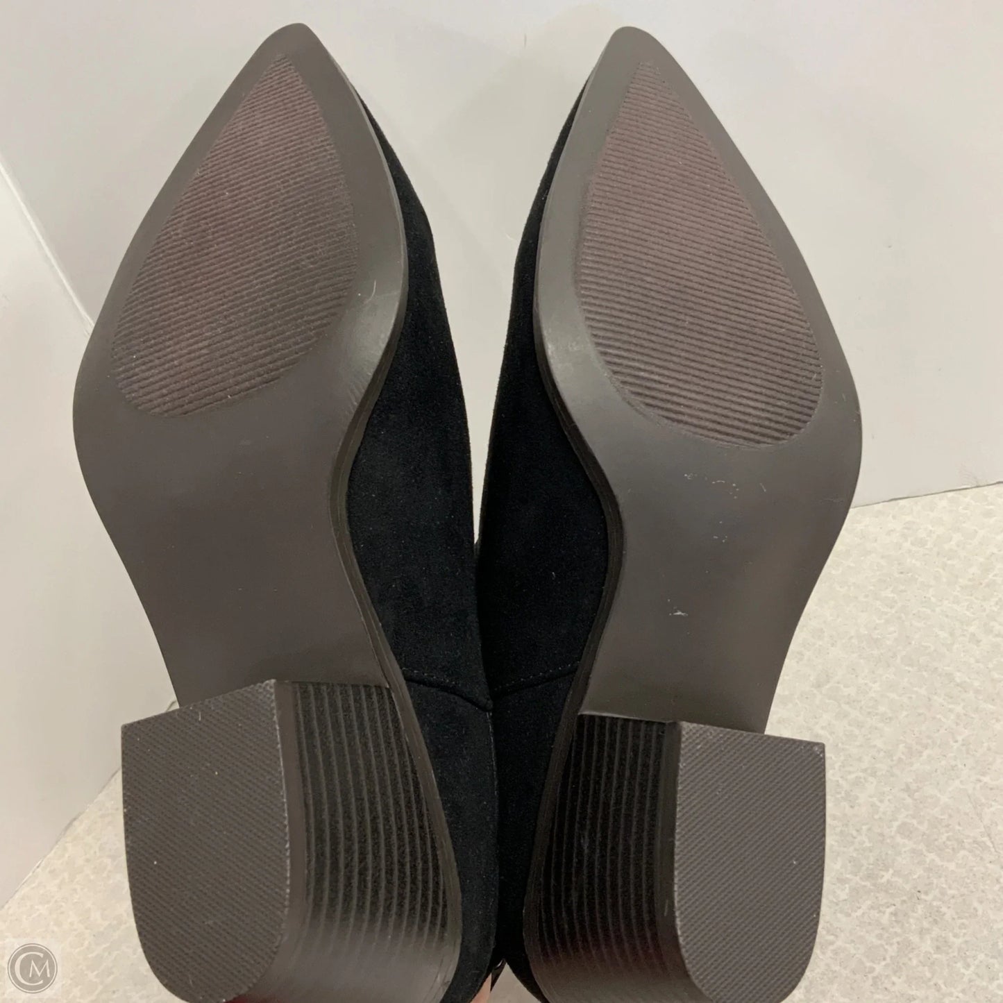 Boots Ankle Heels By Just Fab In Black, Size: 7