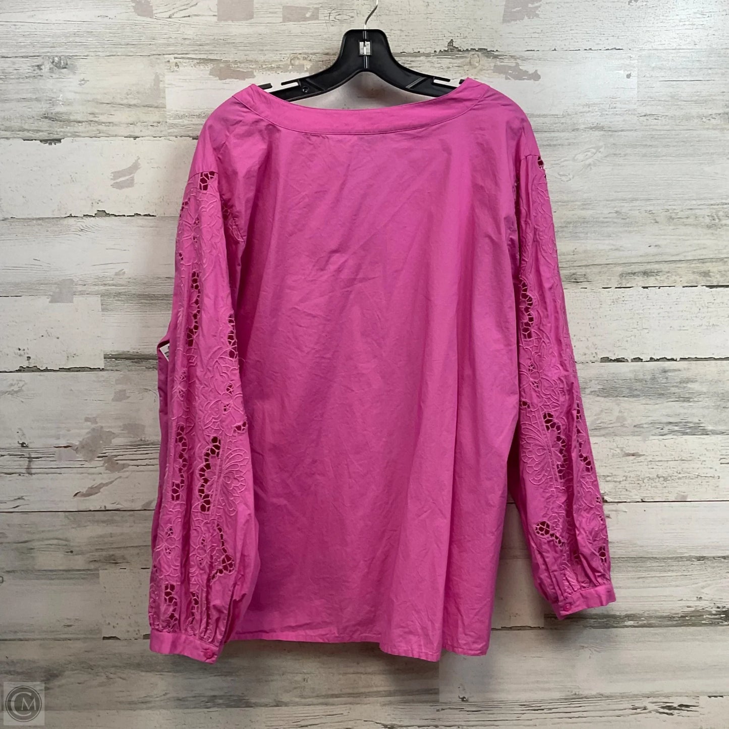 Blouse Long Sleeve By Talbots In Pink, Size: 2x