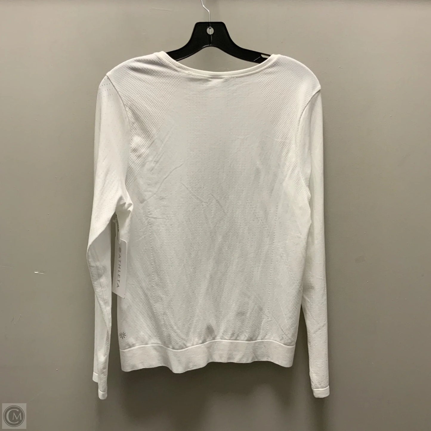 Athletic Top Long Sleeve Crewneck By Athleta In White, Size: L