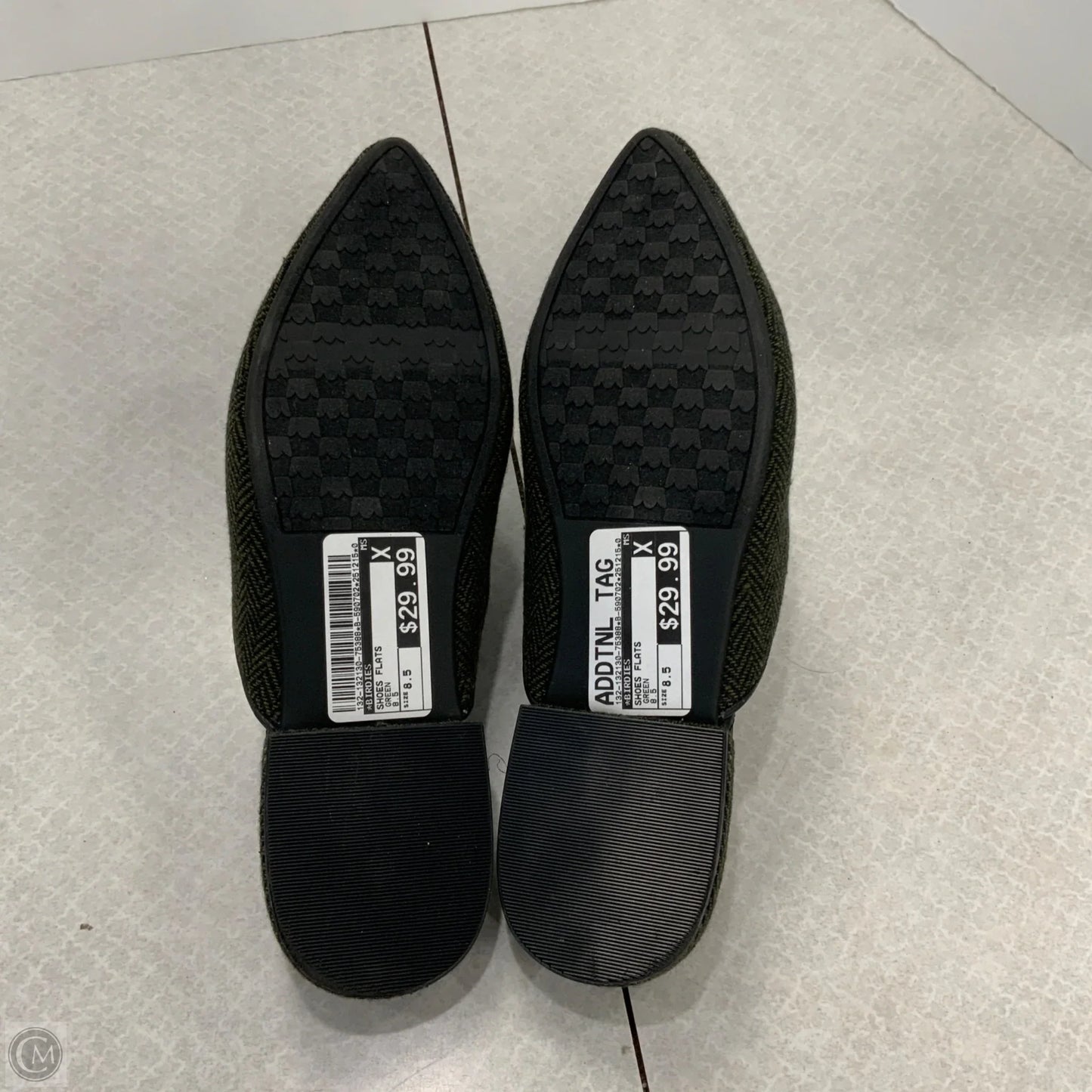 Shoes Flats By Birdies In Green, Size: 8.5