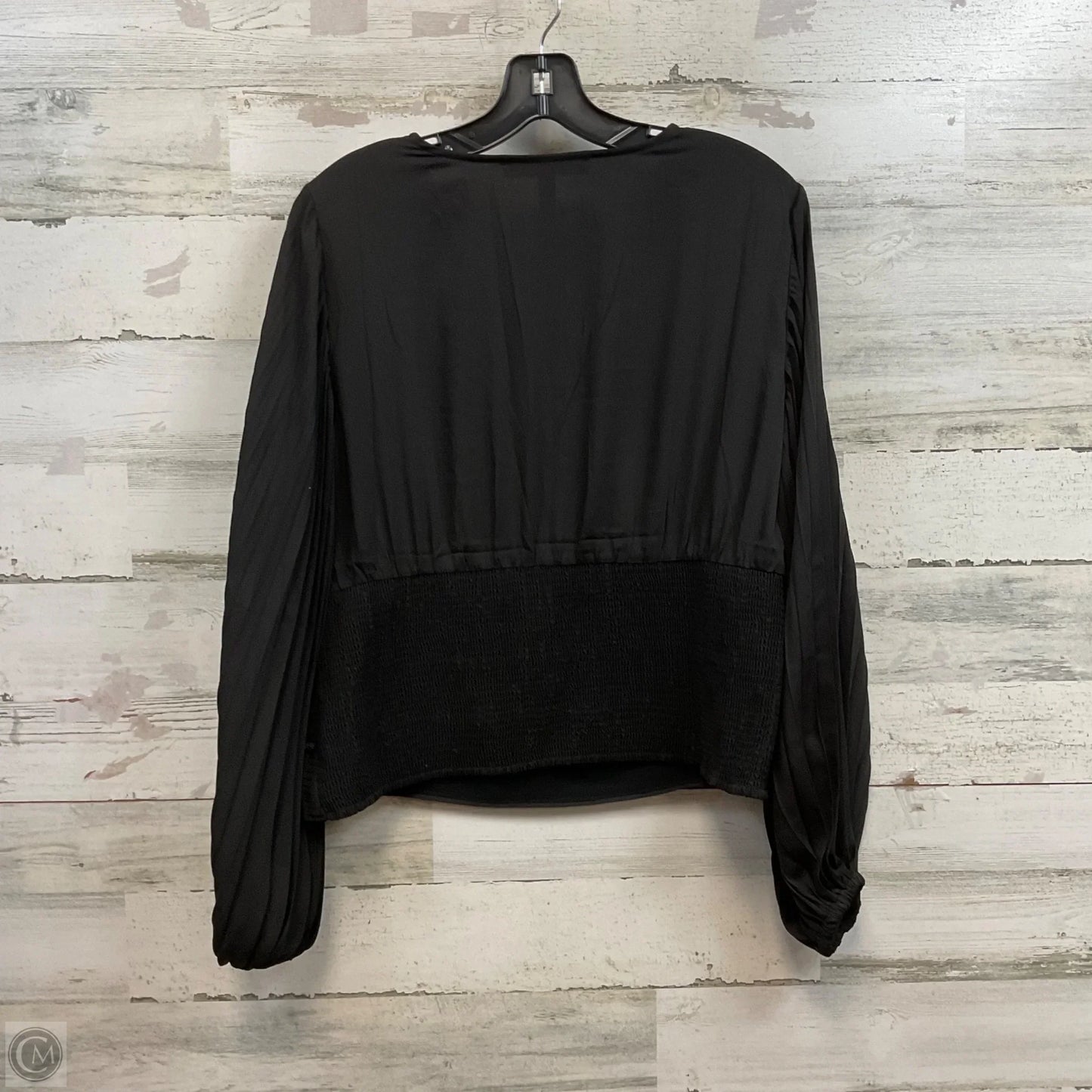 Blouse Long Sleeve By White House Black Market In Black, Size: L