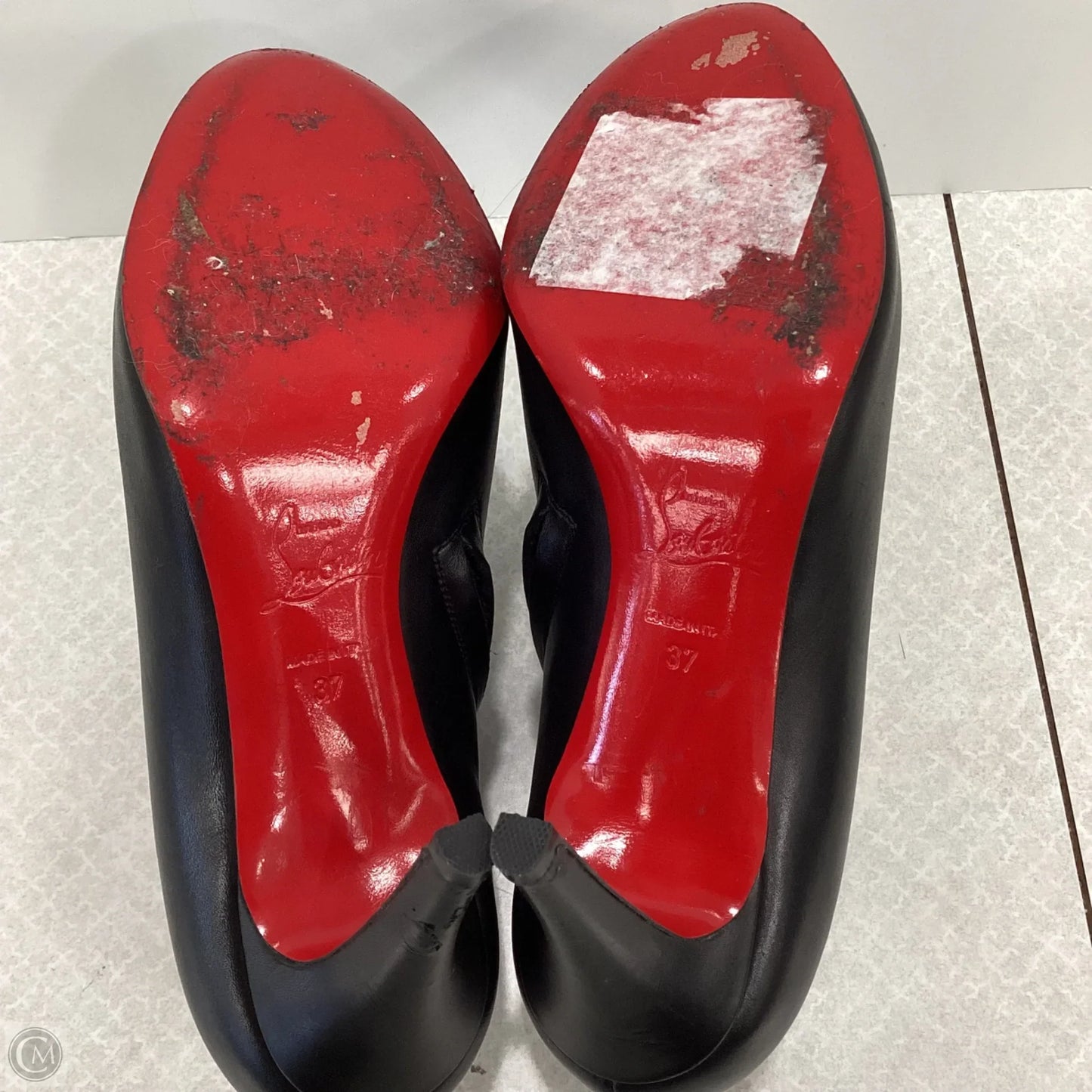 Boots Luxury Designer By Christian Louboutin In Black, Size: 6.5