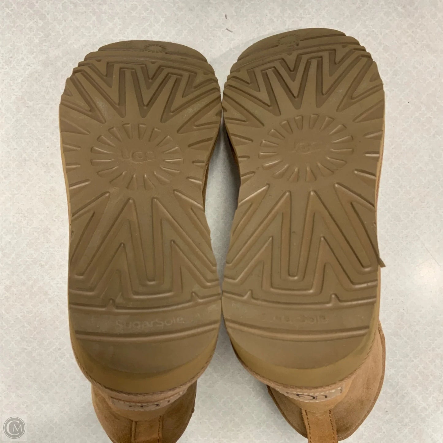 Boots Ankle Flats By Ugg In Brown, Size: 9