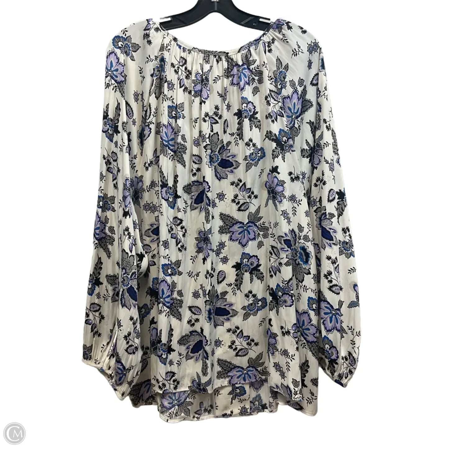 Blouse Long Sleeve By Lane Bryant In White, Size: 4x