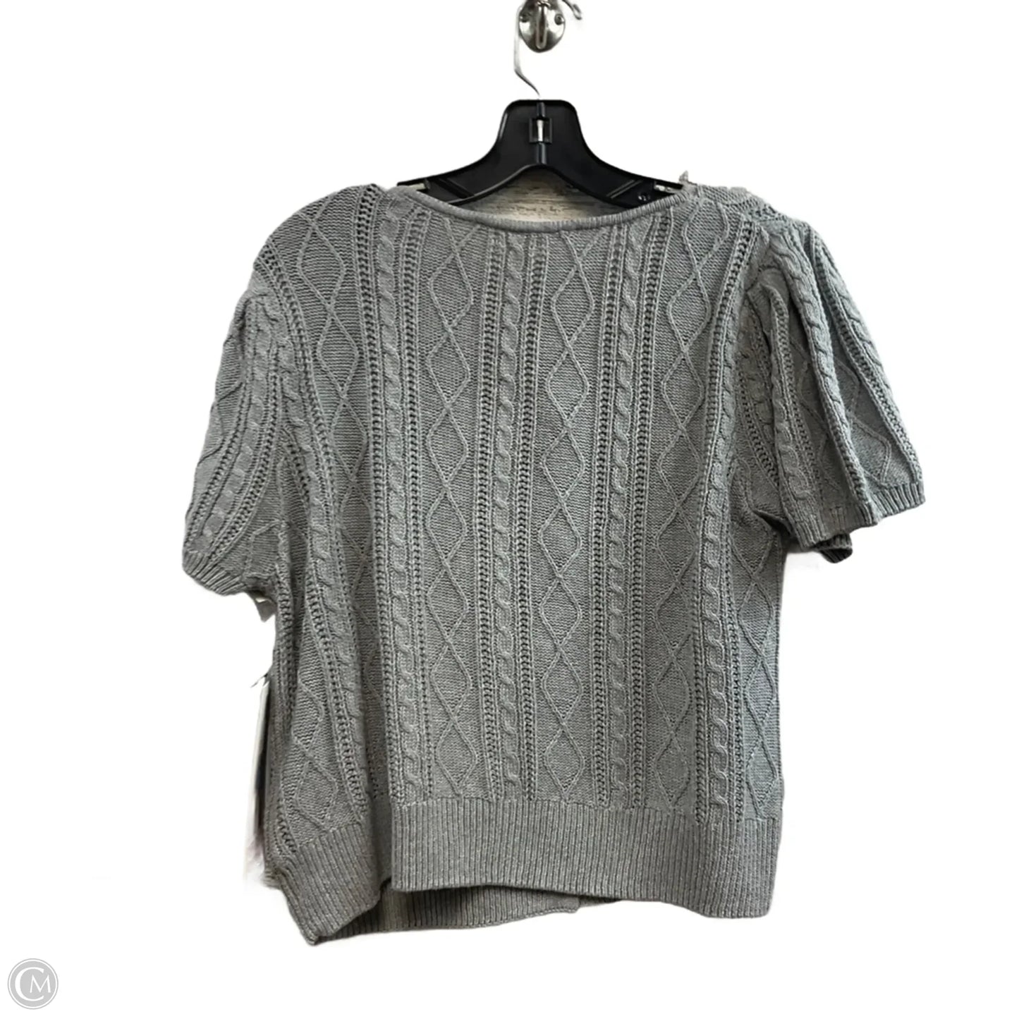 Sweater Short Sleeve By Celebrity Pink In Grey, Size: 2x