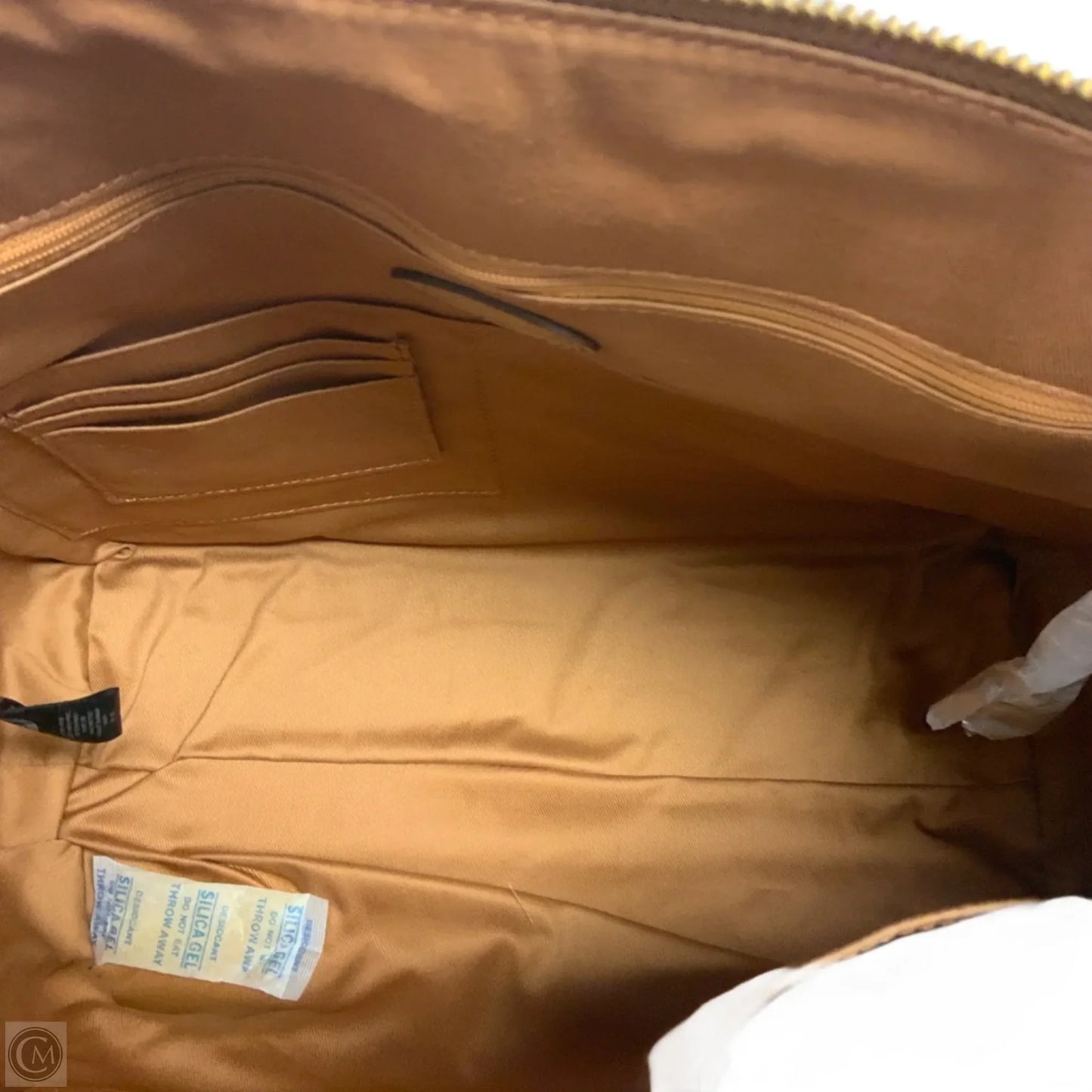 Handbag Leather By Fossil, Size: Medium