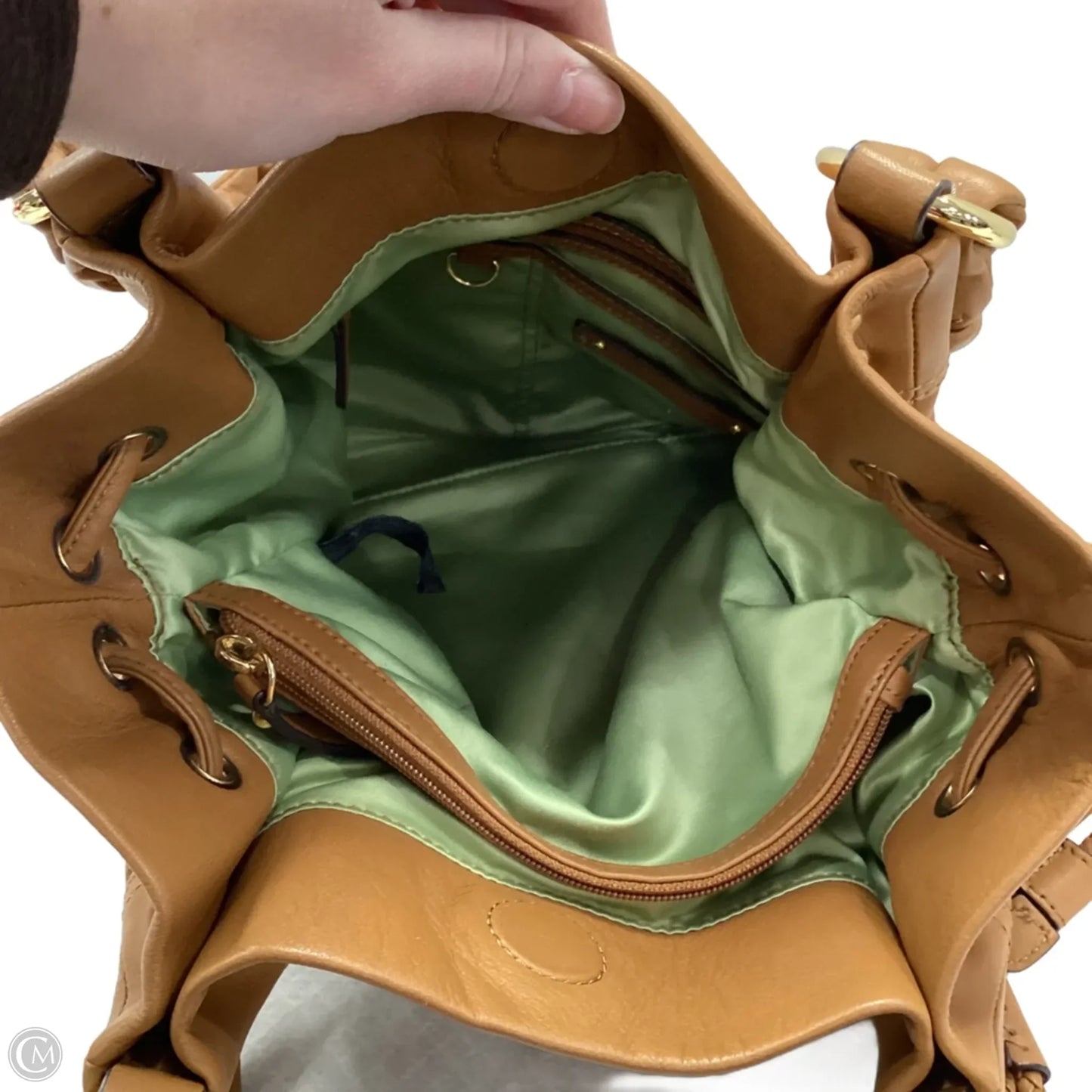 Handbag Leather By B. Makowsky, Size: Medium