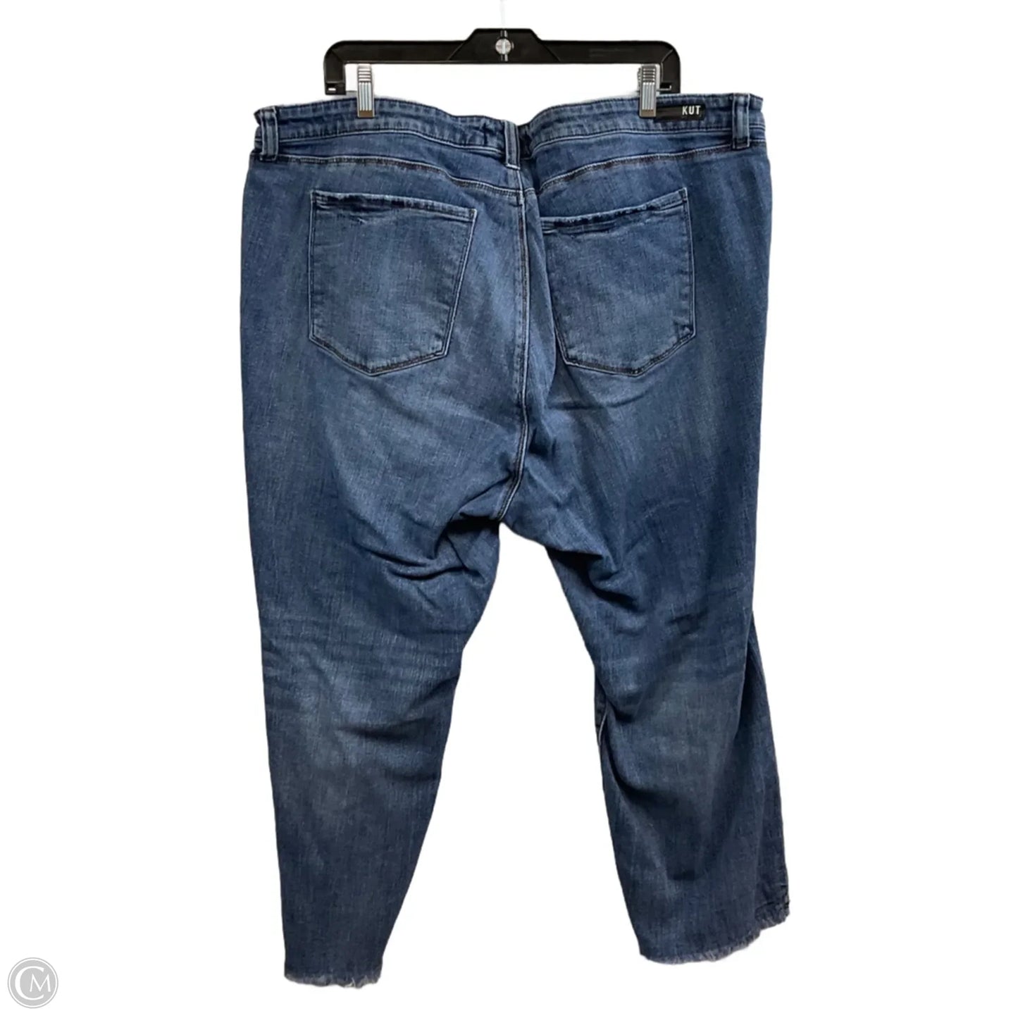 Jeans Straight By Kut In Blue Denim, Size: 22