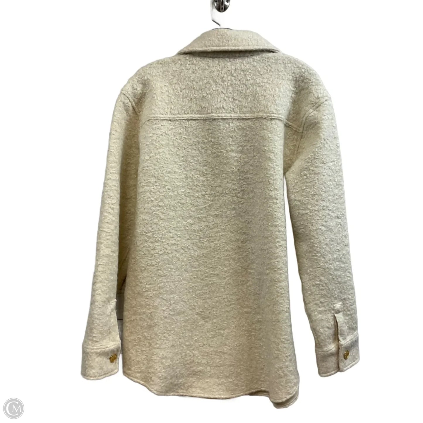 Jacket Shirt By Express In Cream, Size: M