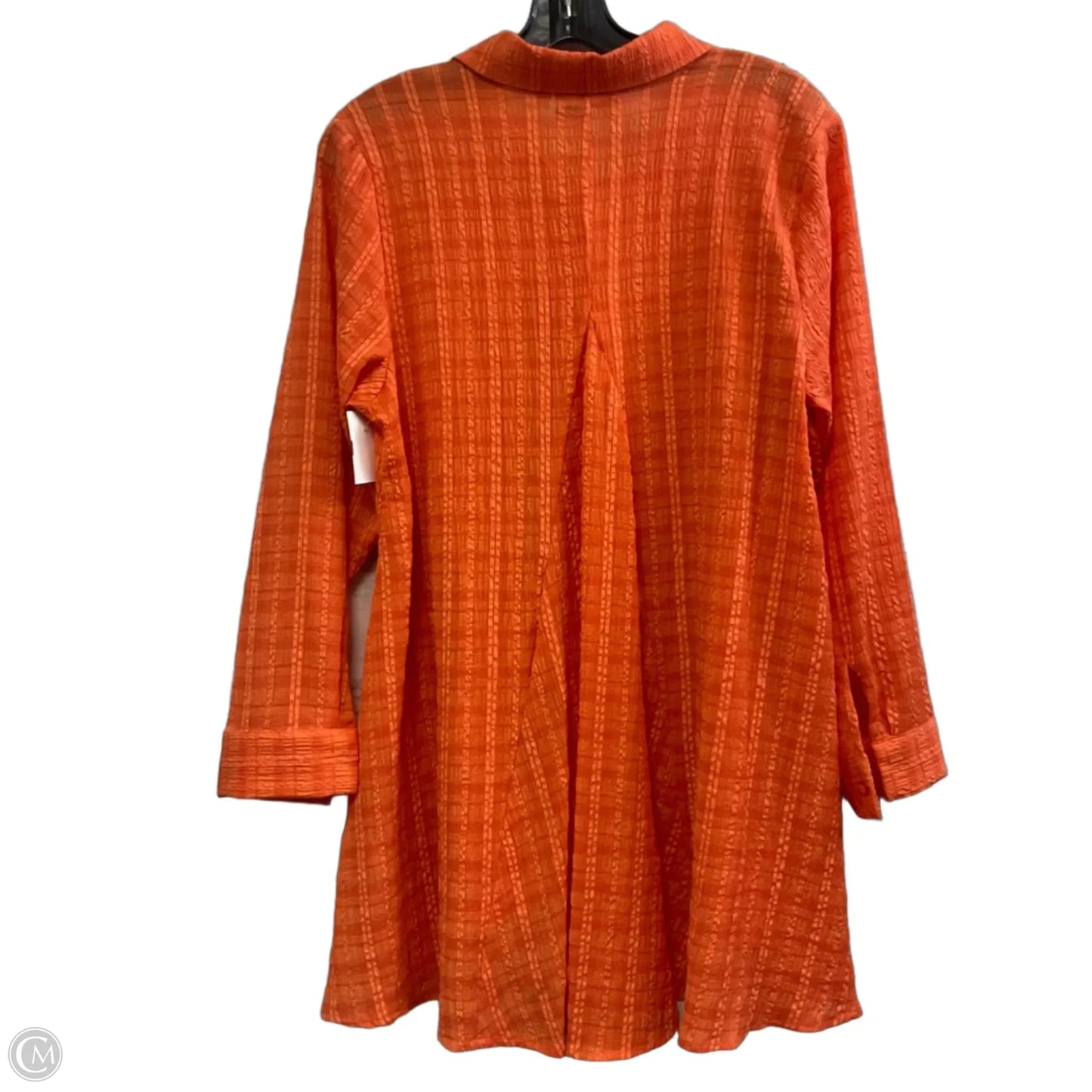 Blouse Long Sleeve By Habitat In Orange, Size: S
