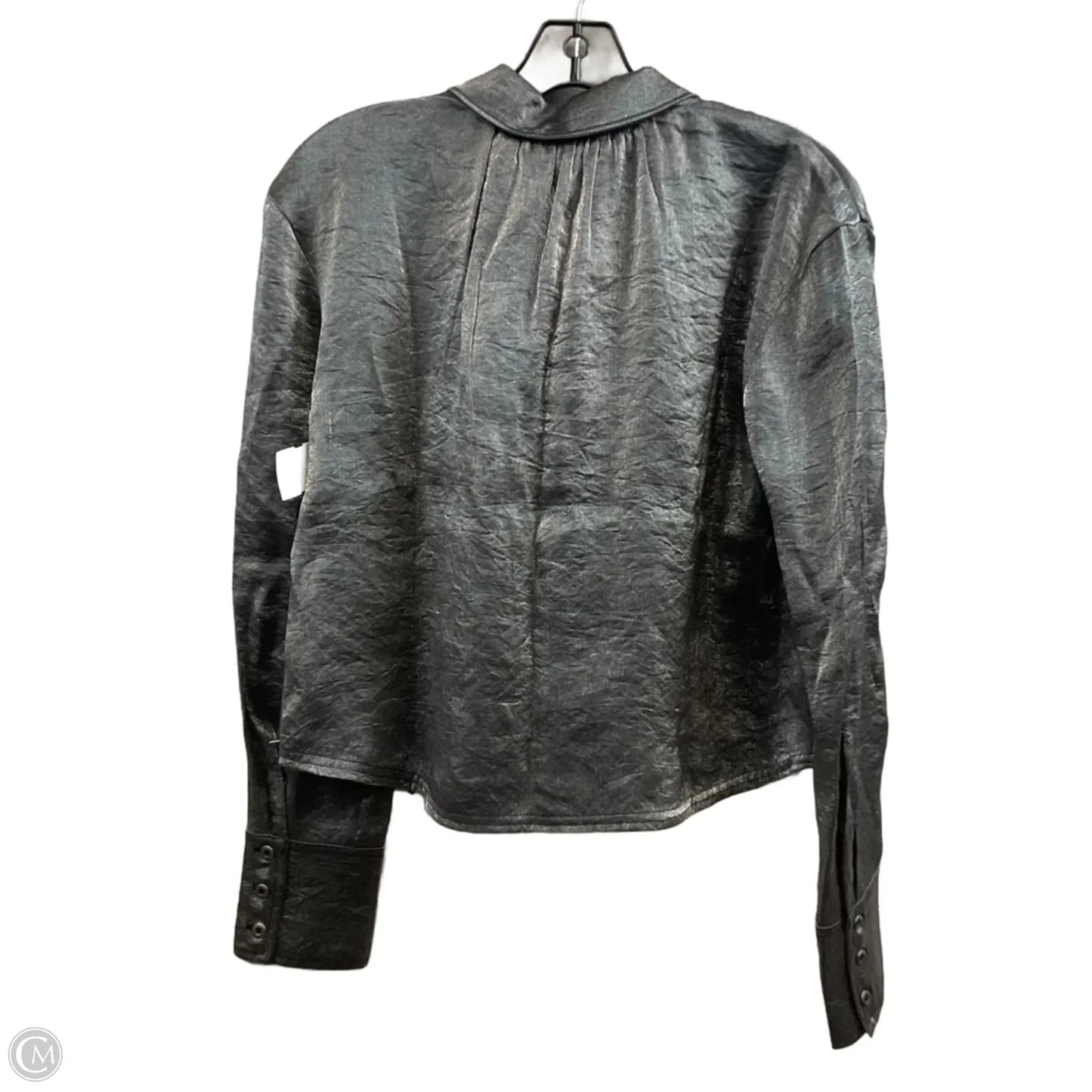 Blouse Long Sleeve By Pilcro In Grey, Size: S