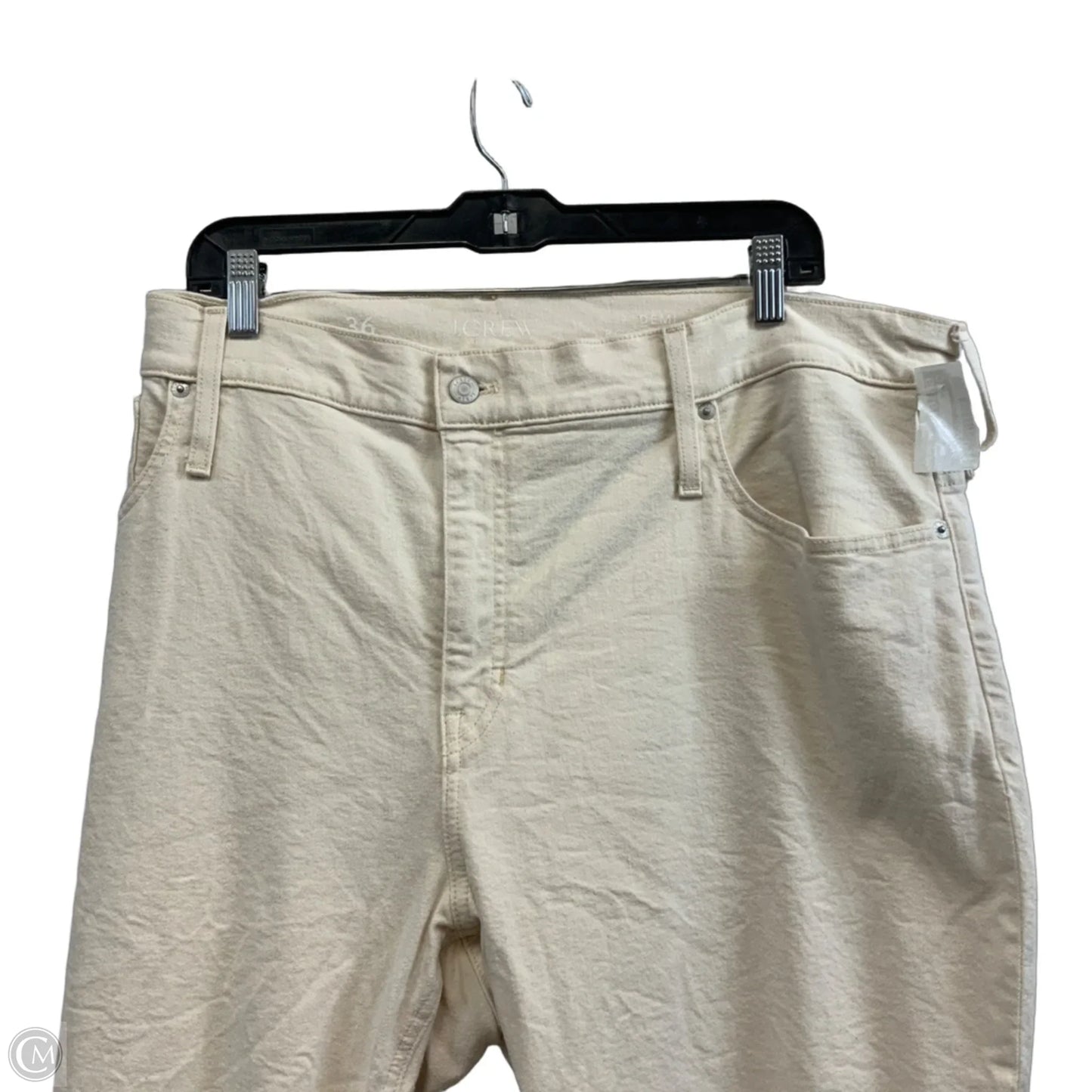 Jeans Wide Leg By J. Crew In Cream Denim, Size: 20