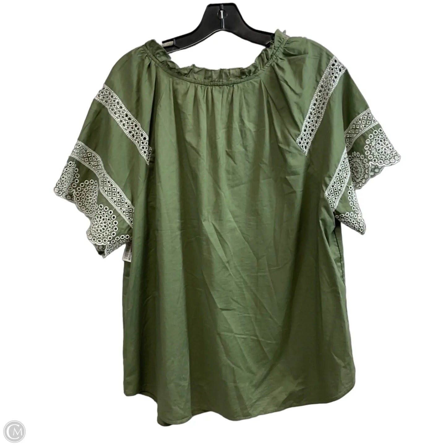 Top Short Sleeve By Talbots In Green, Size: 1x