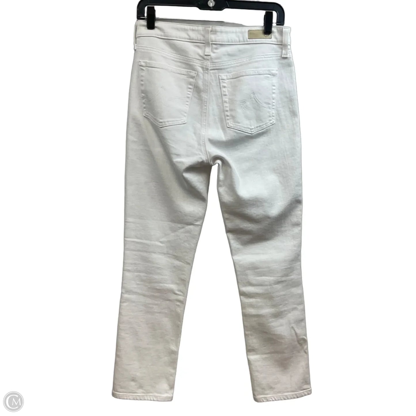 Jeans Cropped By Ag Jeans In White Denim, Size: 6
