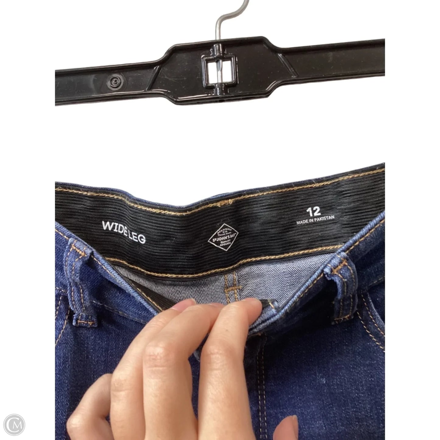 Jeans Wide Leg By St Johns Bay In Blue Denim, Size: 12