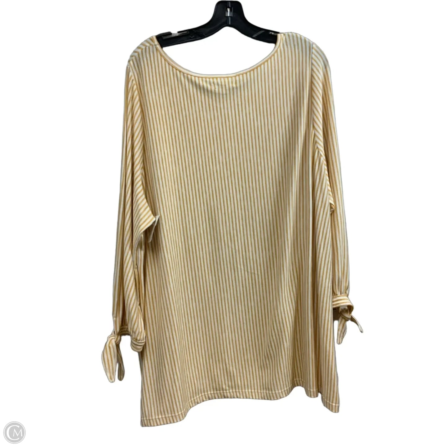 Top 3/4 Sleeve By Max Studio In Yellow, Size: 2x