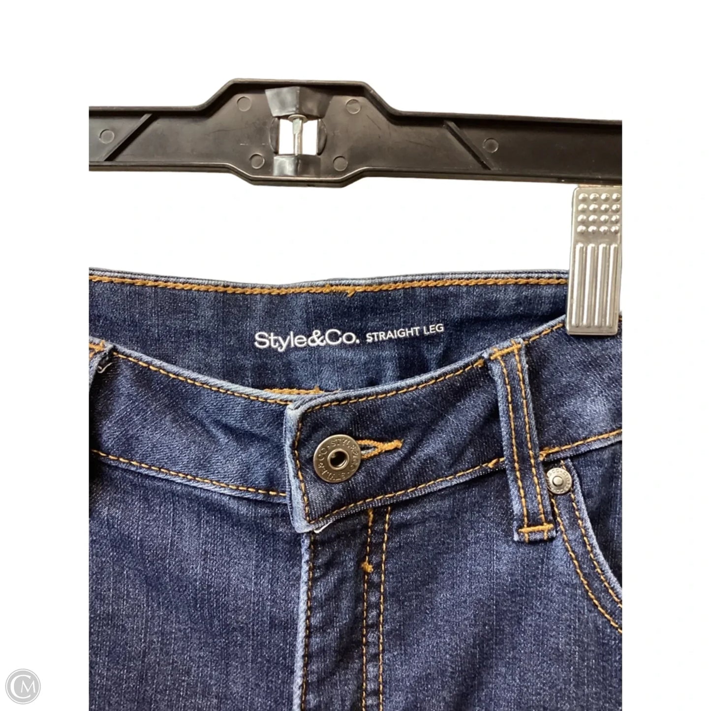 Jeans Straight By Style And Company In Blue Denim, Size: 12