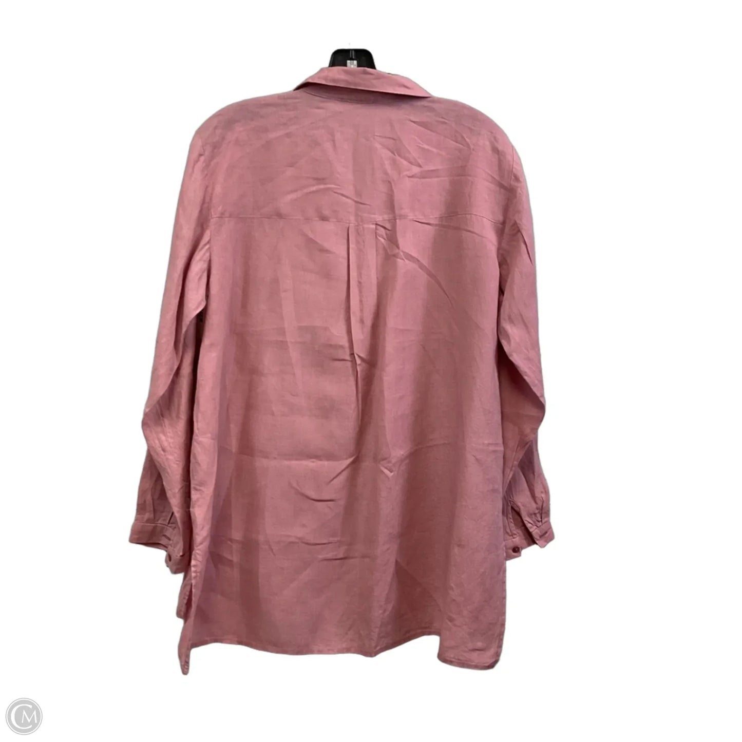 Blouse Long Sleeve By Eileen Fisher In Red, Size: M