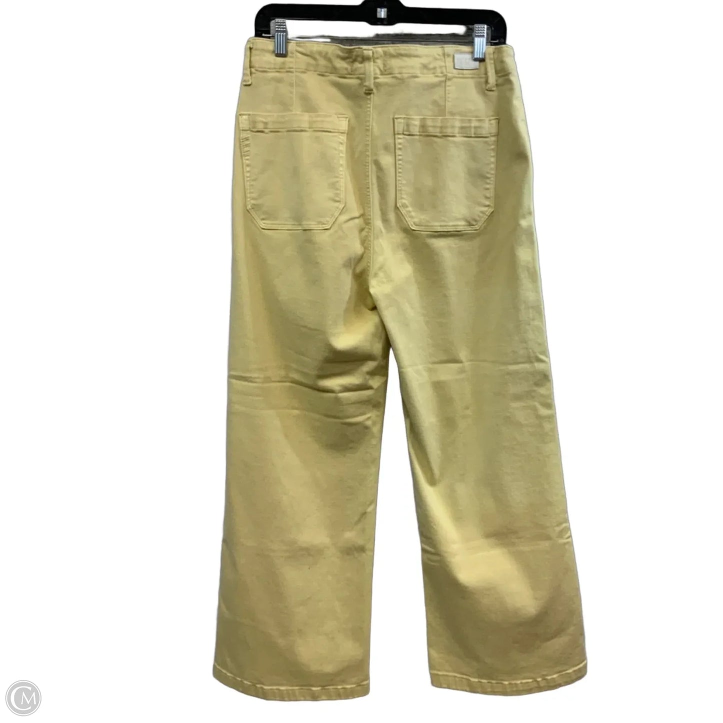 Jeans Wide Leg By Paige In Yellow Denim, Size: 10