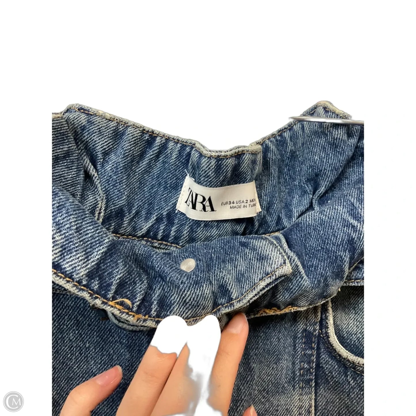 Jeans Straight By Zara In Blue Denim, Size: 2