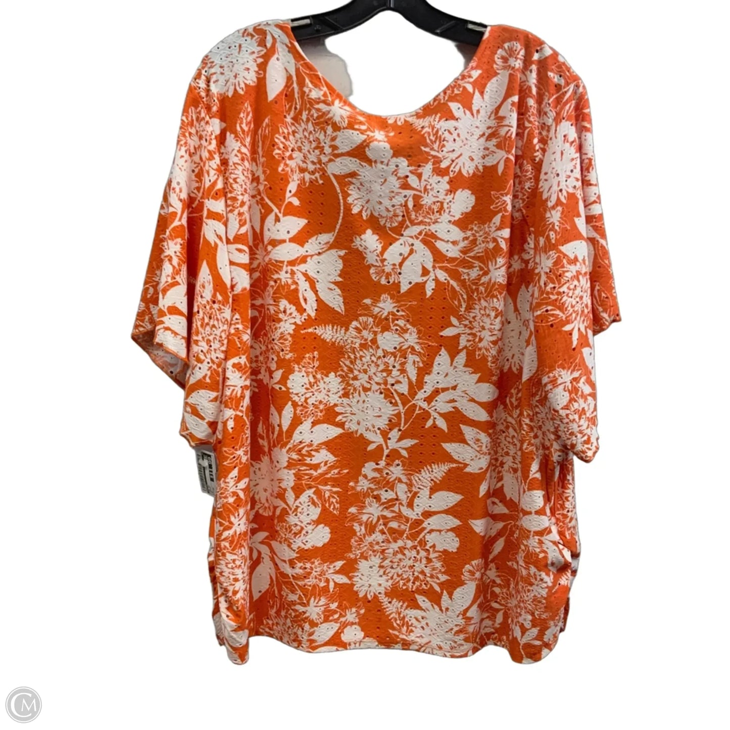 Top Short Sleeve By Misia In Orange, Size: 3x