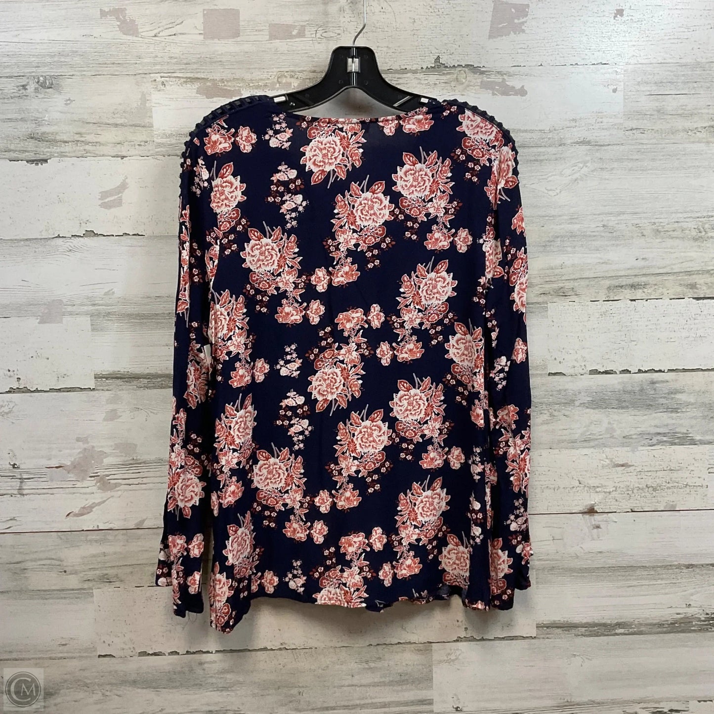 Top Long Sleeve By Entro In Blue, Size: L