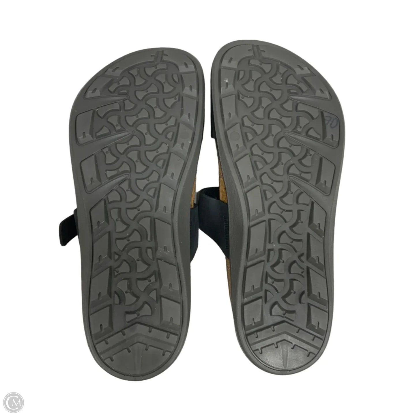 Sandals Flats By Birkenstock In Black, Size: 10
